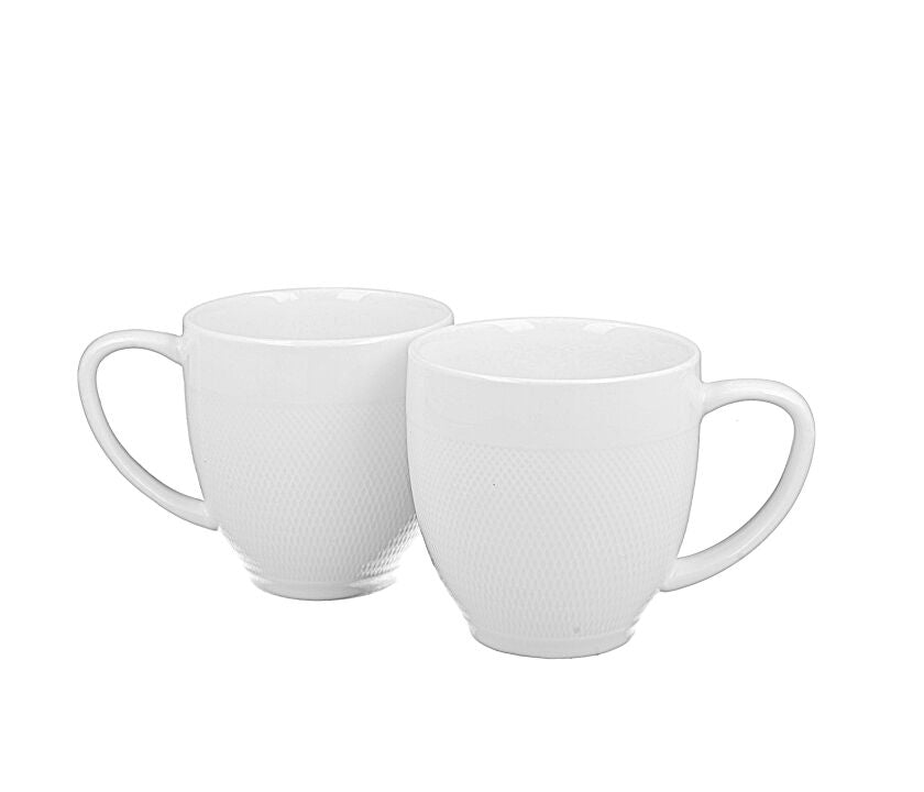 DUO WHITE COLLECTION 2er Set Becher DIAMOND 350 ml New Bone China Porzellan – Bild 2
