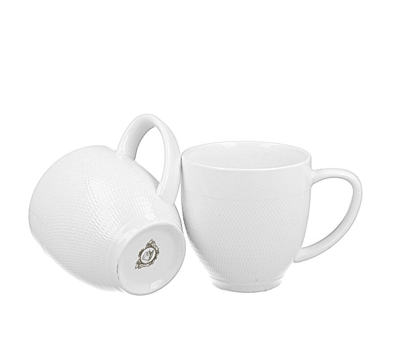 DUO WHITE COLLECTION 2er Set Becher DIAMOND 350 ml New Bone China Porzellan – Bild 3