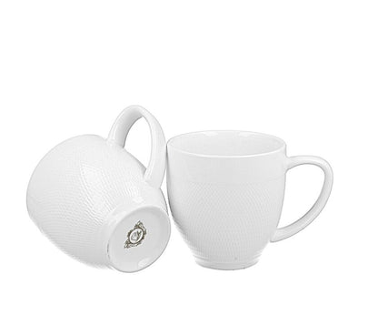 DUO WHITE COLLECTION 2er Set Becher DIAMOND 350 ml New Bone China Porzellan – Bild 3