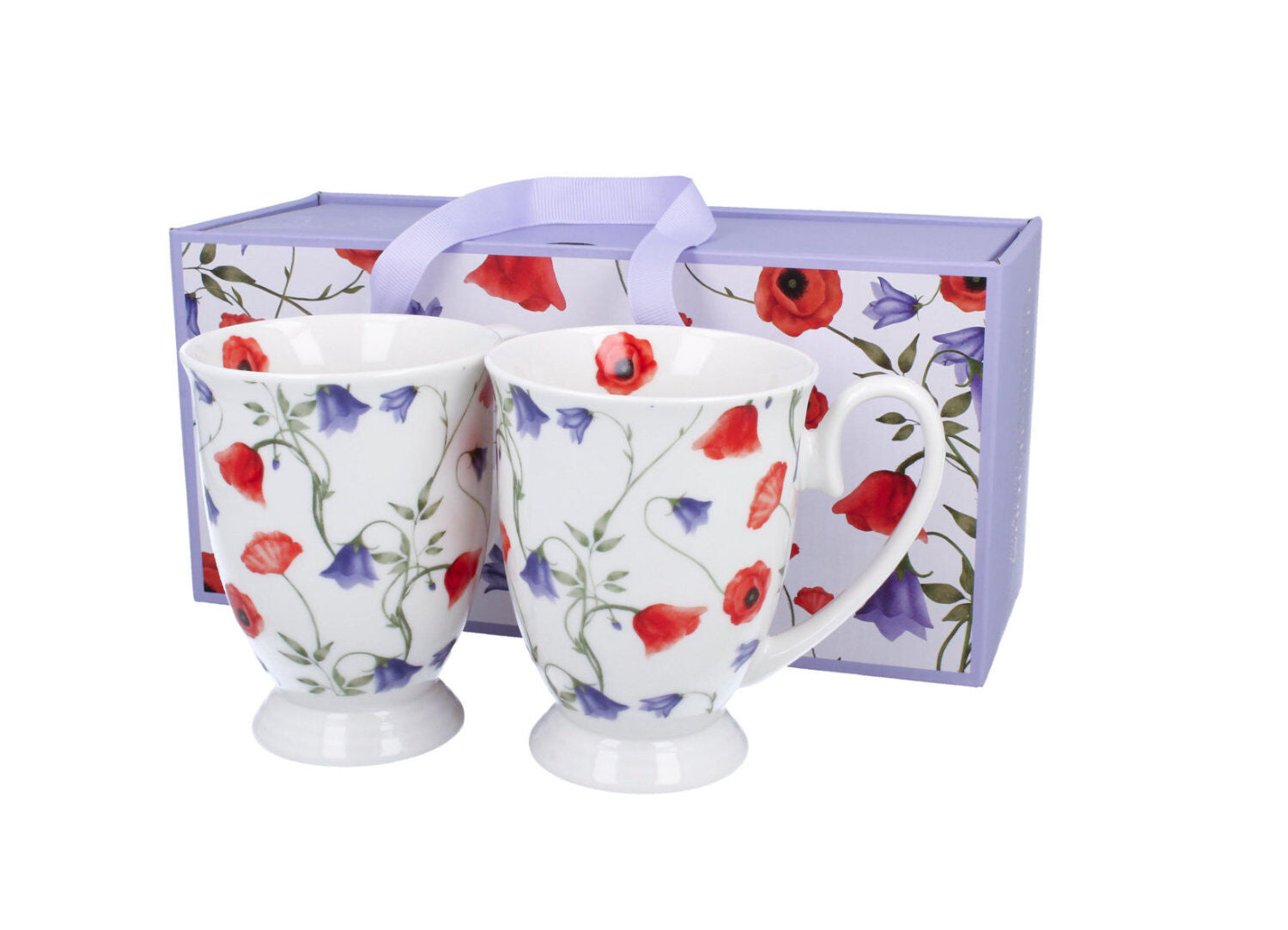 DUO 2er-Set Becher ANGELA mit Fuß, 340 ml, New Bone China Porzellan, in Geschenkbox