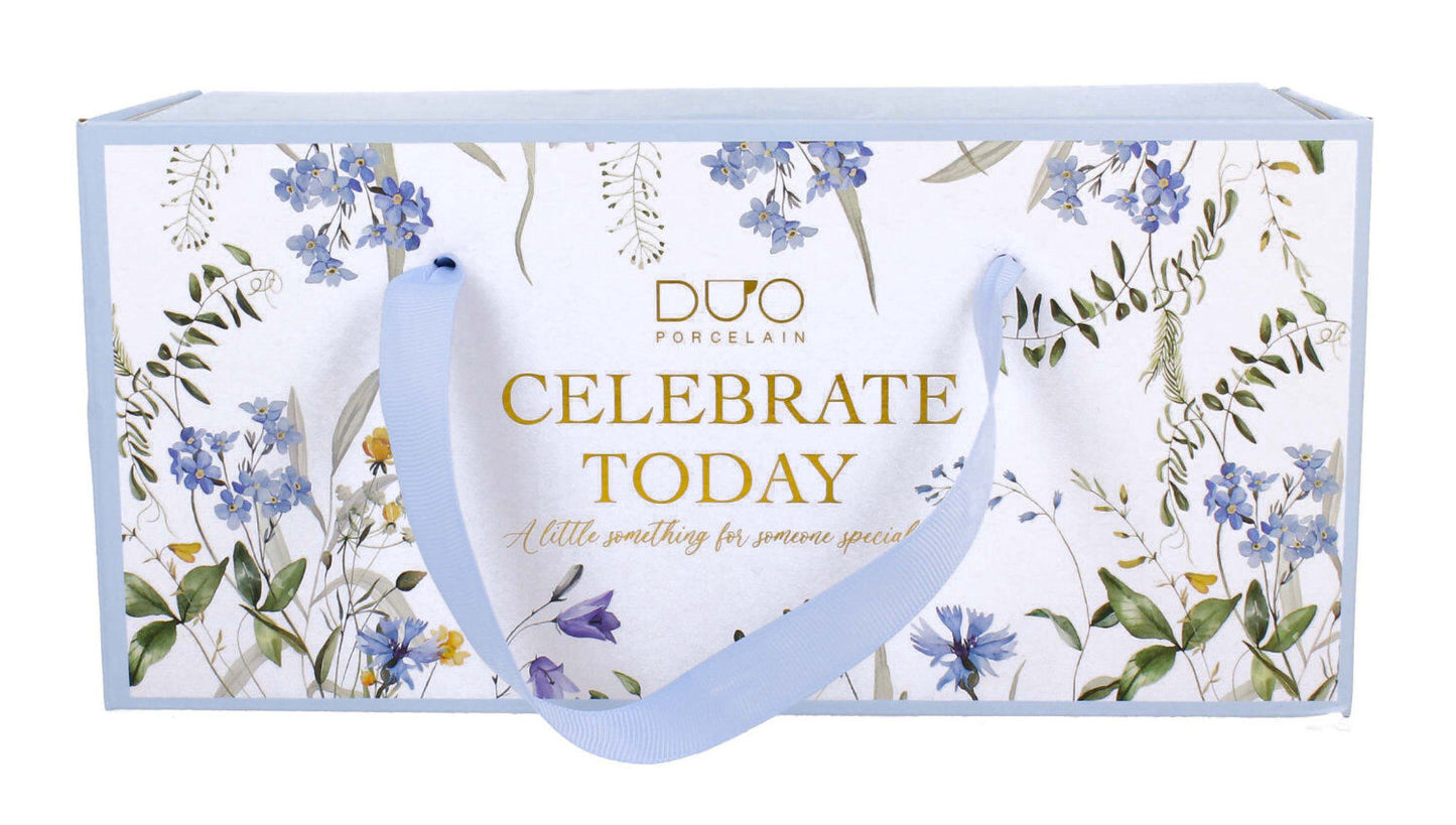 DUO 2er-Set Becher MELODY mit Fuß, 340 ml, New Bone China Porzellan, in Geschenkbox – Bild 5
