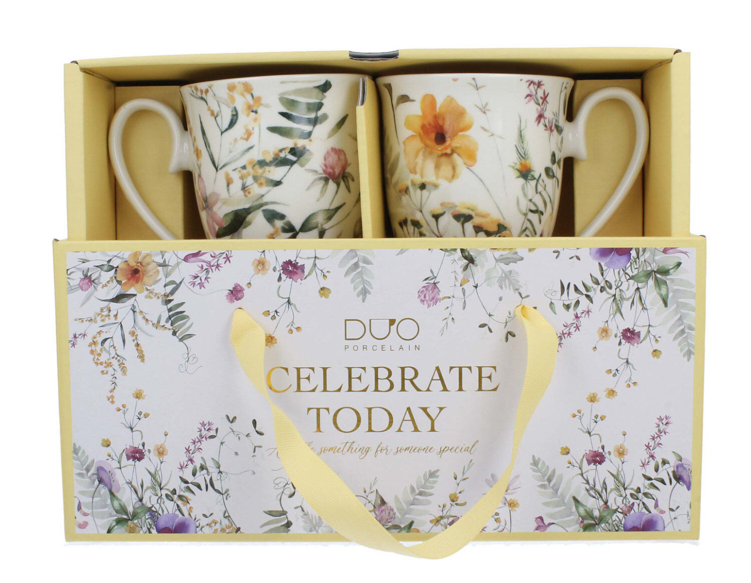 DUO 2er-Set Becher PANSY mit Fuß, 340 ml, New Bone China Porzellan, in Geschenkbox – Bild 4