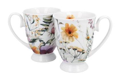 DUO 2er-Set Becher PANSY mit Fuß, 340 ml, New Bone China Porzellan, in Geschenkbox – Bild 2