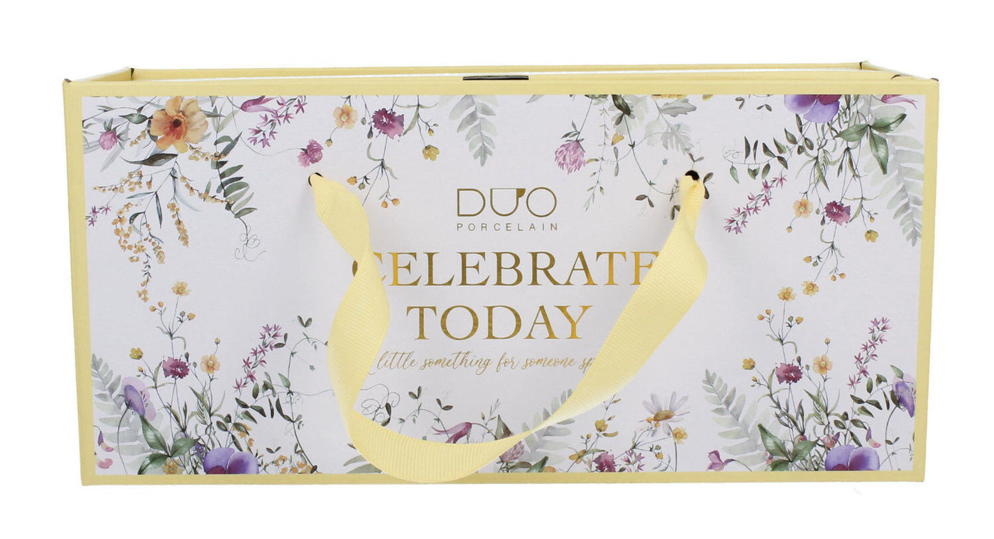 DUO 2er-Set Becher PANSY mit Fuß, 340 ml, New Bone China Porzellan, in Geschenkbox – Bild 5