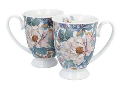 DUO 2er-Set Becher PEONY WHITE mit Fuß, 340 ml, New Bone China Porzellan, in Geschenkbox – Bild 2