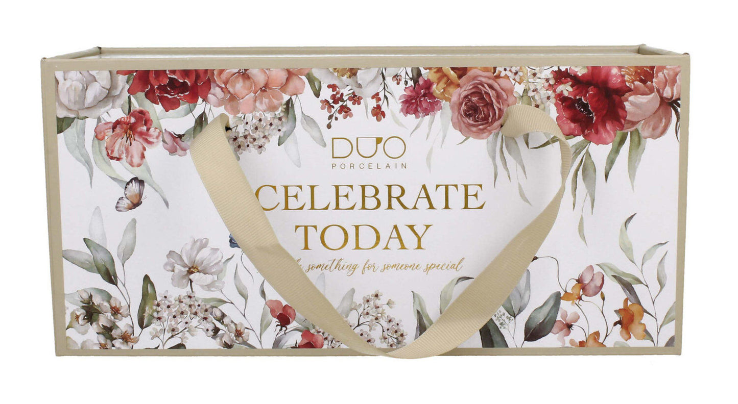 DUO 2er-Set Becher REBECCA mit Fuß, 340 ml, New Bone China Porzellan, in Geschenkbox – Bild 5