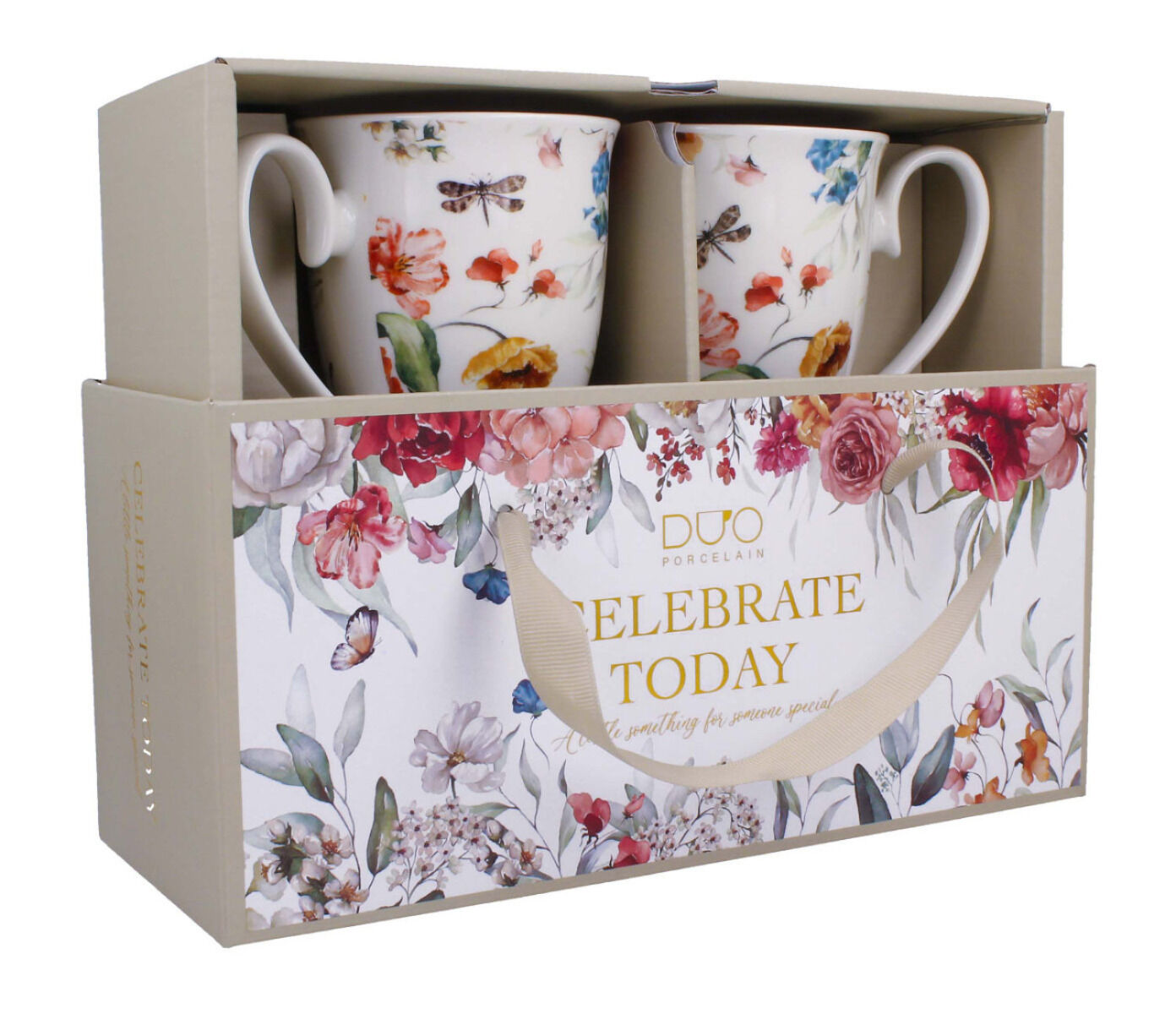 DUO 2er-Set Becher REBECCA mit Fuß, 340 ml, New Bone China Porzellan, in Geschenkbox – Bild 7