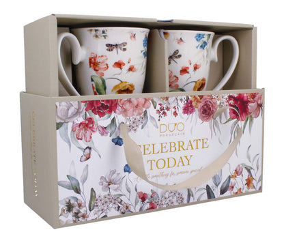 DUO 2er-Set Becher REBECCA mit Fuß, 340 ml, New Bone China Porzellan, in Geschenkbox – Bild 7
