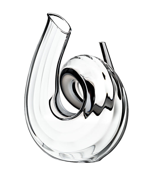 RIEDEL 2011/00 Dekanter CURLY Fatto A Mano schwarz-weiß-schwarz / Design-Dekanter