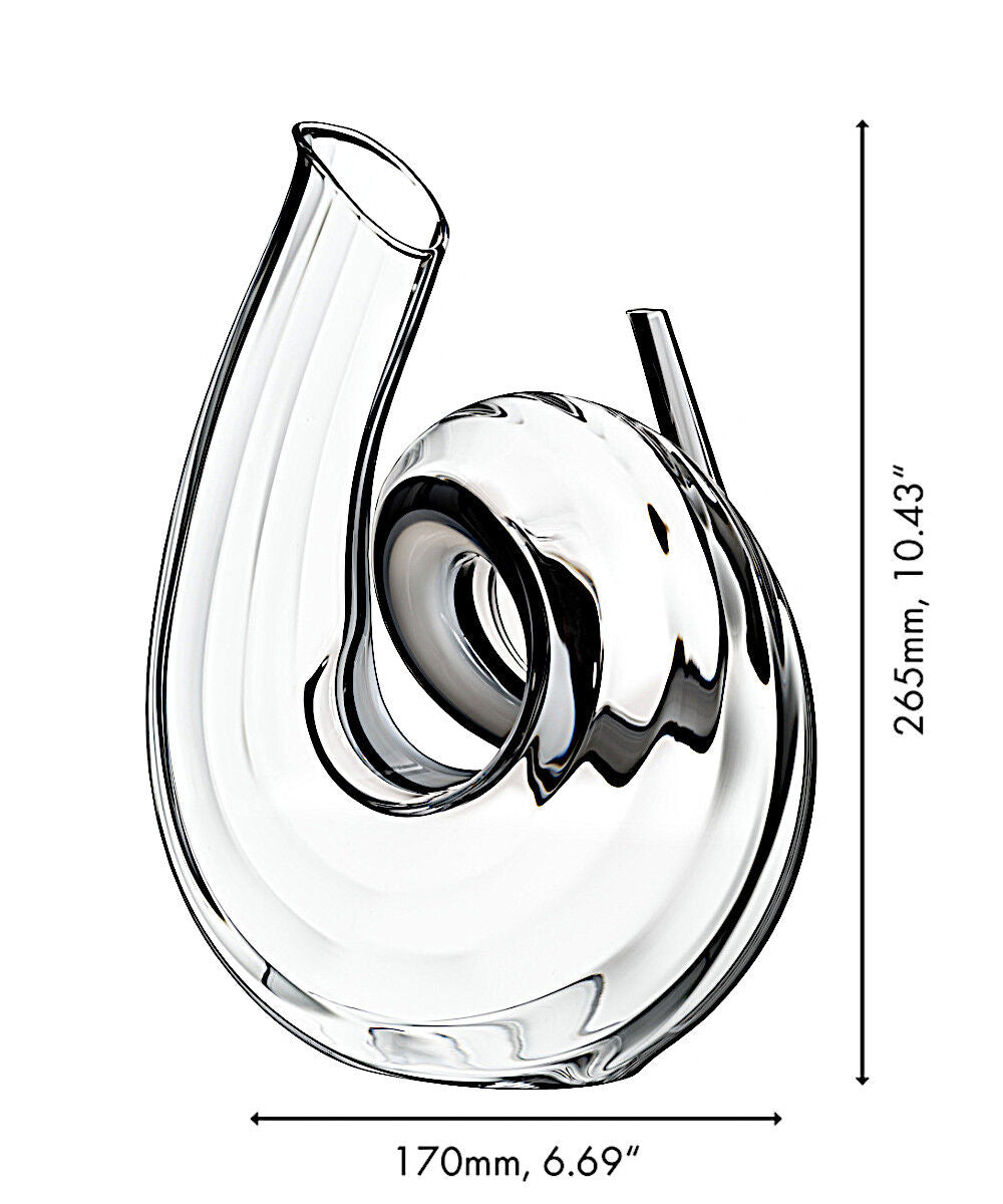 RIEDEL 2011/00 Dekanter CURLY Fatto A Mano schwarz-weiß-schwarz / Design-Dekanter – Bild 2