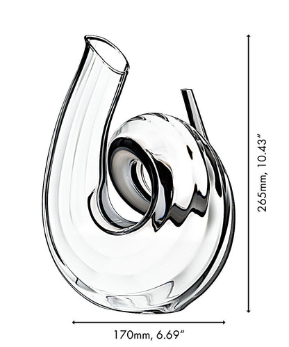 RIEDEL 2011/00 Dekanter CURLY Fatto A Mano schwarz-weiß-schwarz / Design-Dekanter – Bild 2