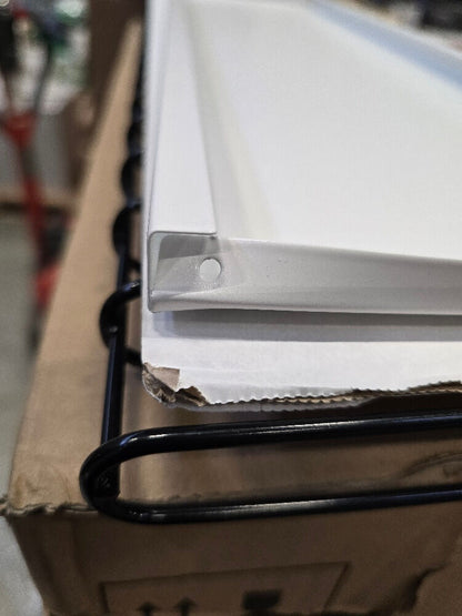 METALTEX 377603076 Bücherregal TOMADO mit Werksfehlern - mit 3 weißen Böden u. schwarzen Seiten / Hängeregal