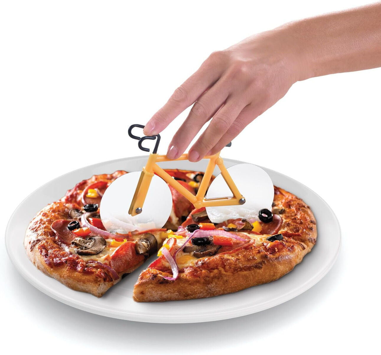 METALTEX 202726000 Fun Kitchen Pizza-Fahrrad / Pizzaschneider im Fahrrad-Design