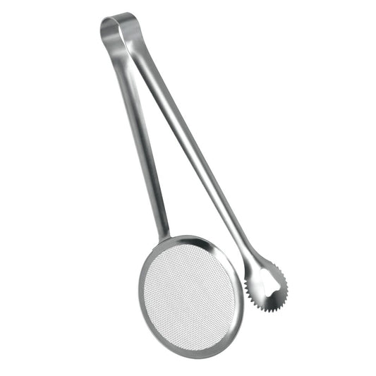 METALTEX 204104010 Frittierzange 3 in 1 aus pflegeleichtem INOX / Greifzange / Edelstahlzange