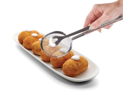 METALTEX 204104010 Frittierzange 3 in 1 aus pflegeleichtem INOX / Greifzange / Edelstahlzange
