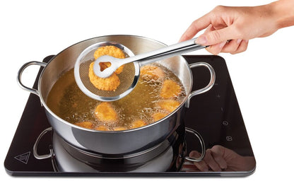 METALTEX 204104010 Frittierzange 3 in 1 aus pflegeleichtem INOX / Greifzange / Edelstahlzange