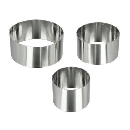Metaltex 204536010 Allzweck - Kochringe 3er-Set rund, silber