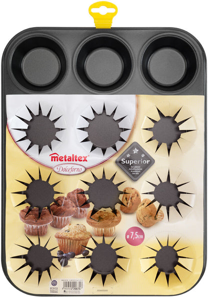 METALTEX 220675038 Superior Muffinform 12er, antihaft