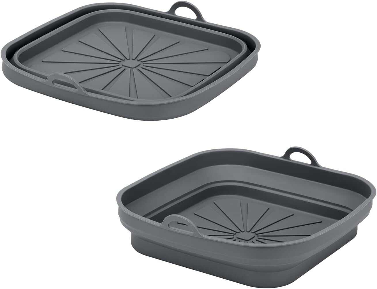 METALTEX 222193000 Faltbarer Silikonkorb für Airfryer 21,5 x 21,5 cm, geeignet für Heißluftfritteuse, Mikrowelle und Ofen
