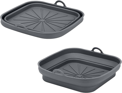 METALTEX 222193000 Faltbarer Silikonkorb für Airfryer 21,5 x 21,5 cm, geeignet für Heißluftfritteuse, Mikrowelle und Ofen