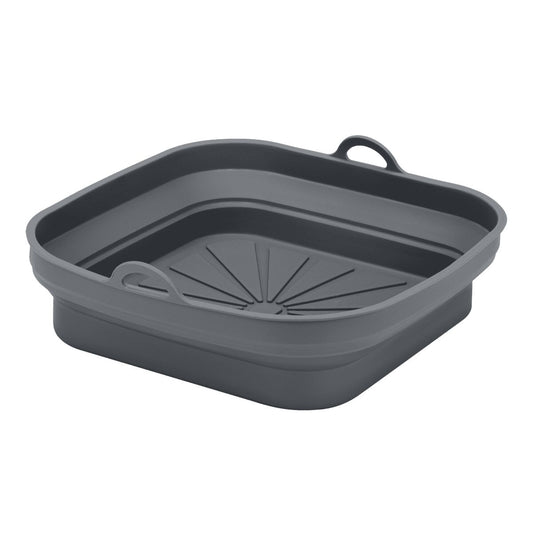 METALTEX 222193000 Faltbarer Silikonkorb für Airfryer 21,5 x 21,5 cm, geeignet für Heißluftfritteuse, Mikrowelle und Ofen