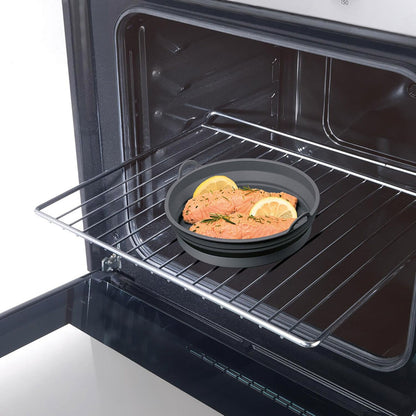METALTEX 222194000 Faltbarer Silikonkorb für Airfryer Ø 20 cm, geeignet für Heißluftfritteuse, Mikrowelle und Ofen
