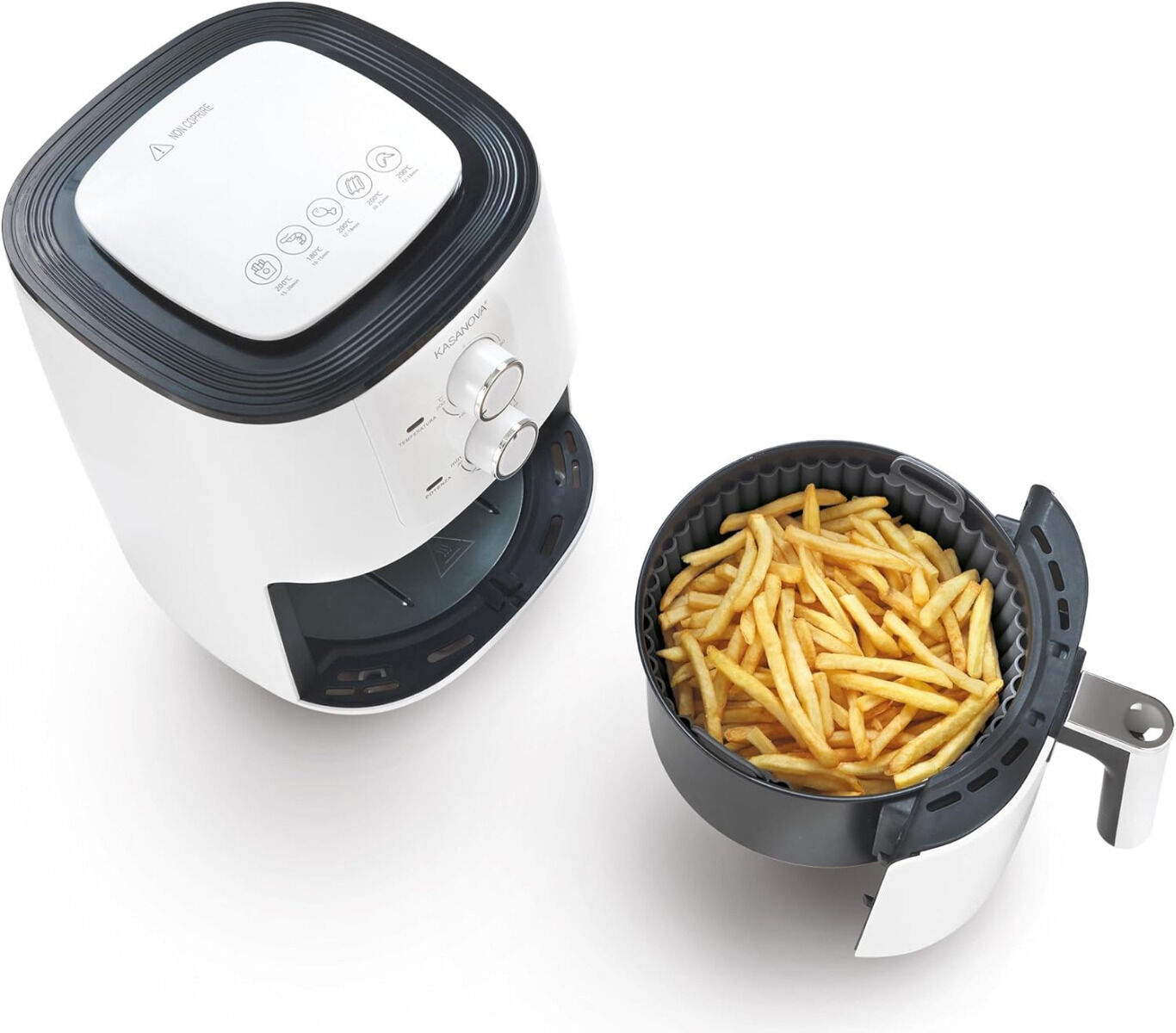 METALTEX 222195000 Silikonkorb für Airfryer Ø 20 cm, geeignet für Heißluftfritteuse, Mikrowelle und Ofen
