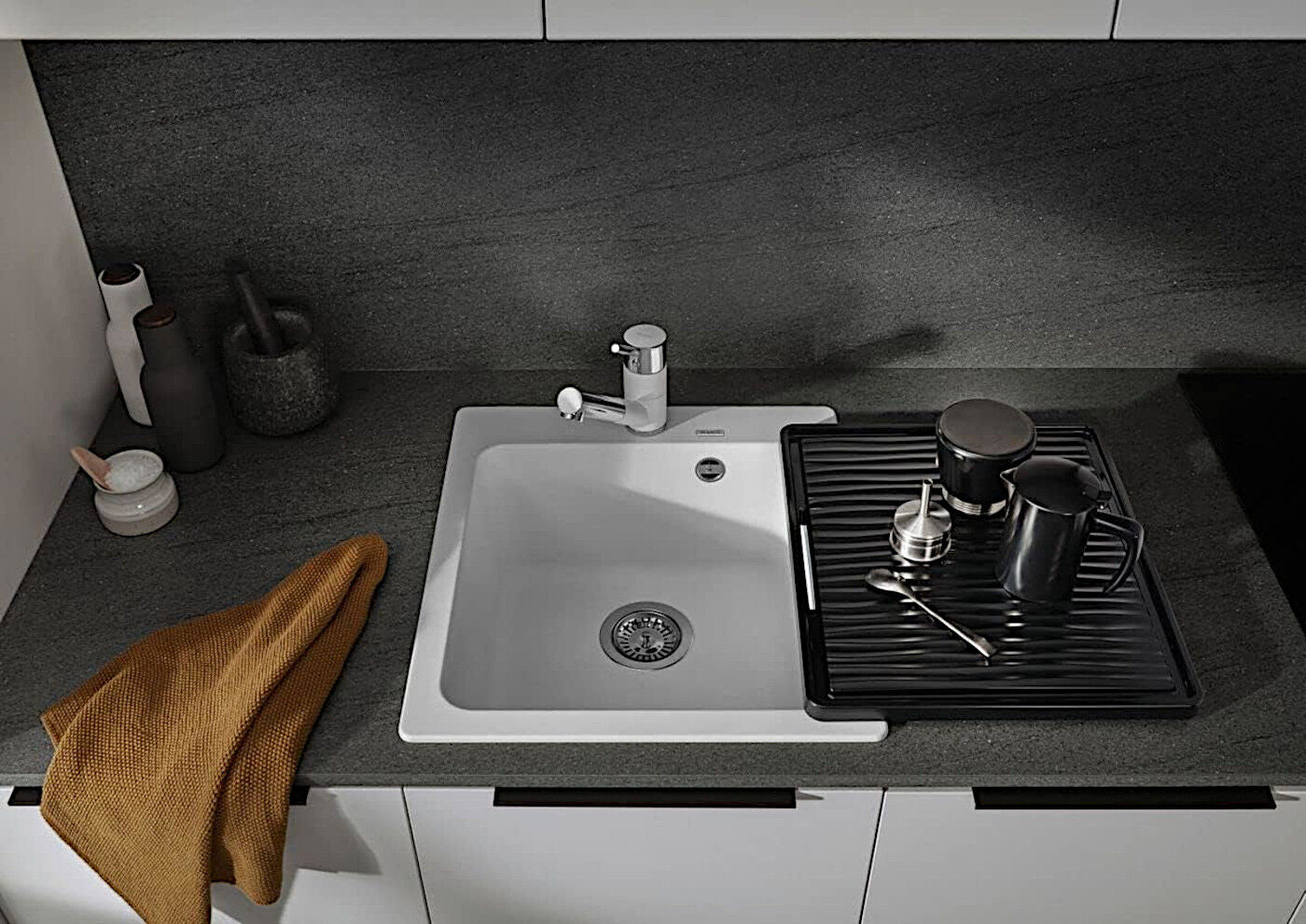 BLANCO Tropf 432 x 382 mm aus Kunststoff schwarz für Unterbaubecken / Zubehör – Bild 5
