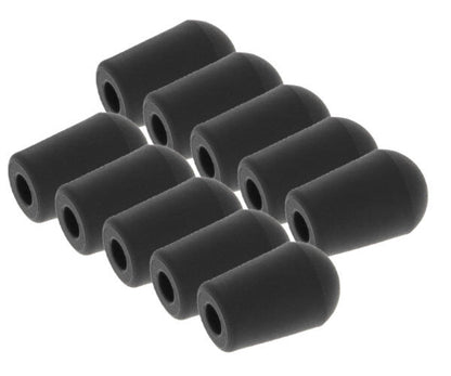 10er SET BLANCO 233375 Kunststofffuß schwarz für Draht 4 mm (1 Stück), Tropfenform / Ersatzfuß für Geschirrkörbe