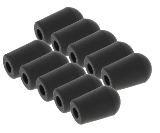10er SET BLANCO 233375 Kunststofffuß schwarz für Draht 4 mm (1 Stück), Tropfenform / Ersatzfuß für Geschirrkörbe