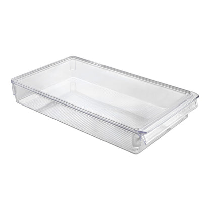 METALTEX 235416000 Frigo Organizer groß mit Deckel 21 x 37 x 5 cm stapelbar / Kühlschrank-Organisation