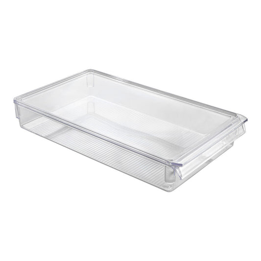 METALTEX 235416000 Frigo Organizer groß mit Deckel 21 x 37 x 5 cm stapelbar / Kühlschrank-Organisation