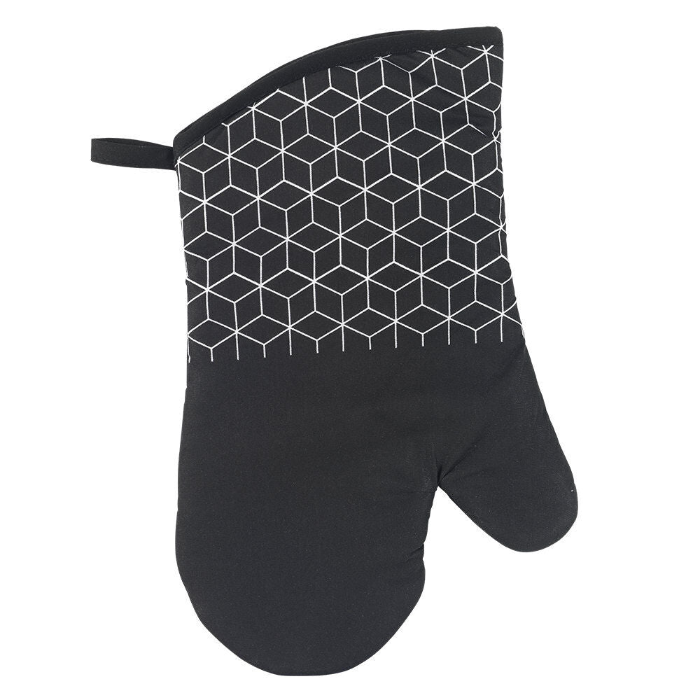 METALTEX 239507005 Ofenhandschuh schwarz mit trendigem Dekor