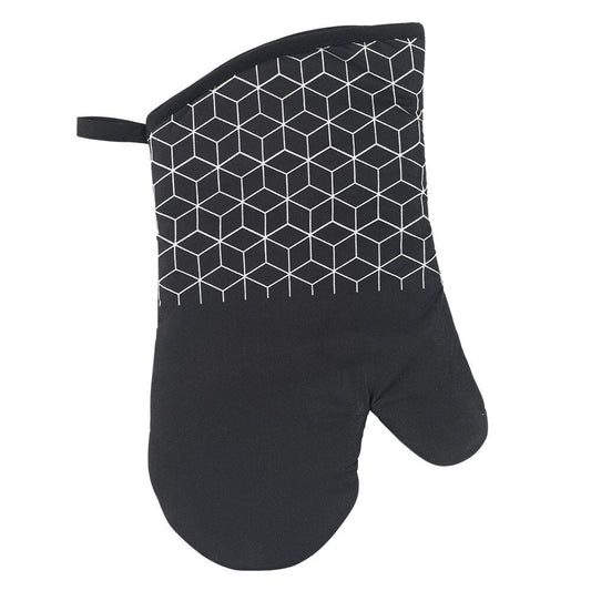 METALTEX 239507005 Ofenhandschuh schwarz mit trendigem Dekor