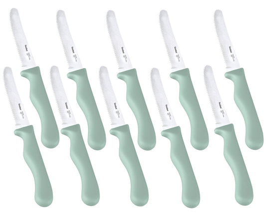 10er SET METALTEX 248132030 CHROMOTHERAPY Basic Brotzeitmesser 21,5 cm - grün