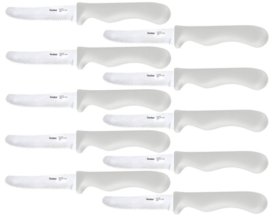 10er SET METALTEX 248132031 CHROMOTHERAPY Basic Brotzeitmesser 21,5 cm - weiß