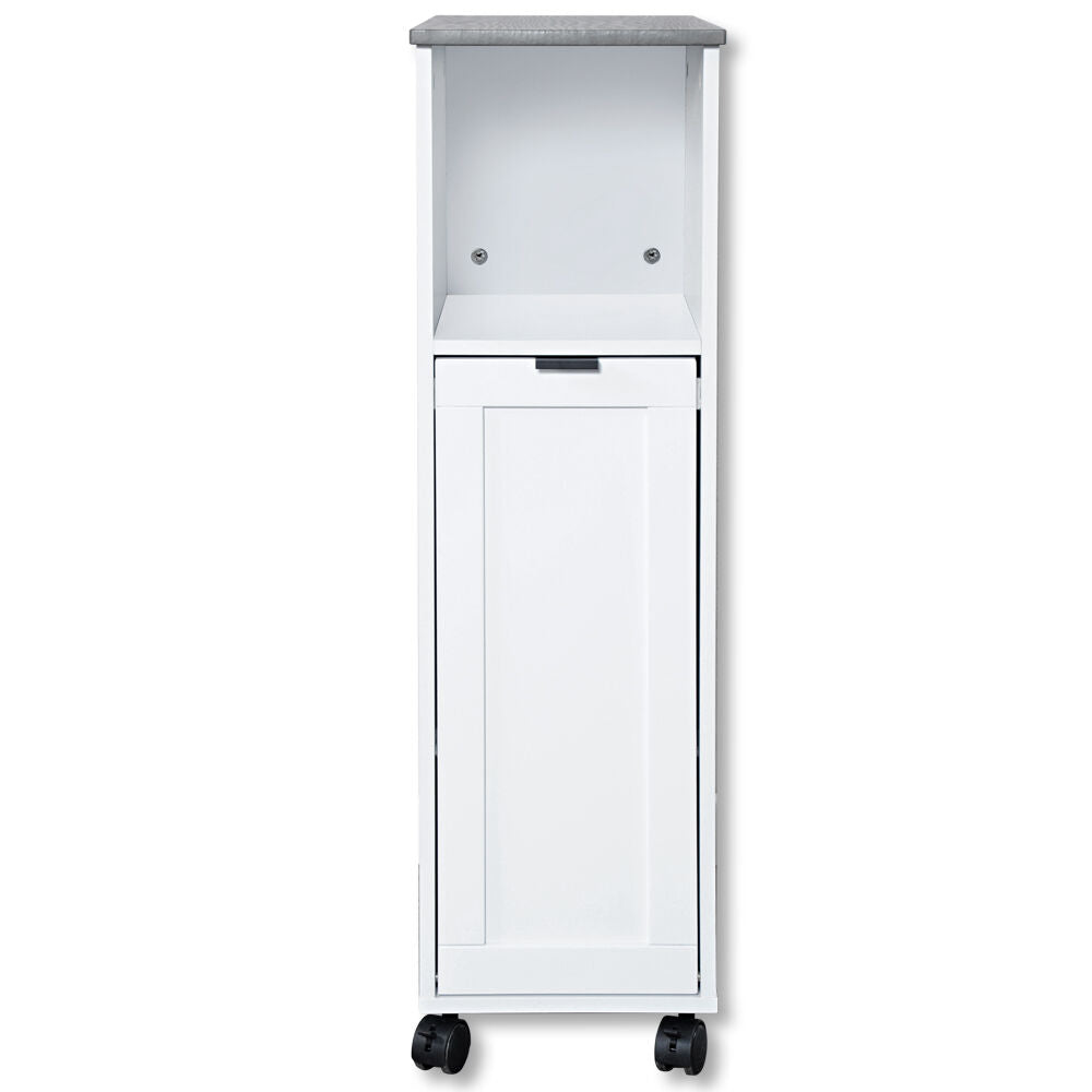 KESPER Nischenregal 24850-13 Spanplatte weiß mit Lenkrollen / Servierwagen