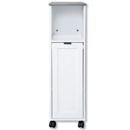 KESPER Nischenregal 24850-13 Spanplatte weiß mit Lenkrollen / Servierwagen