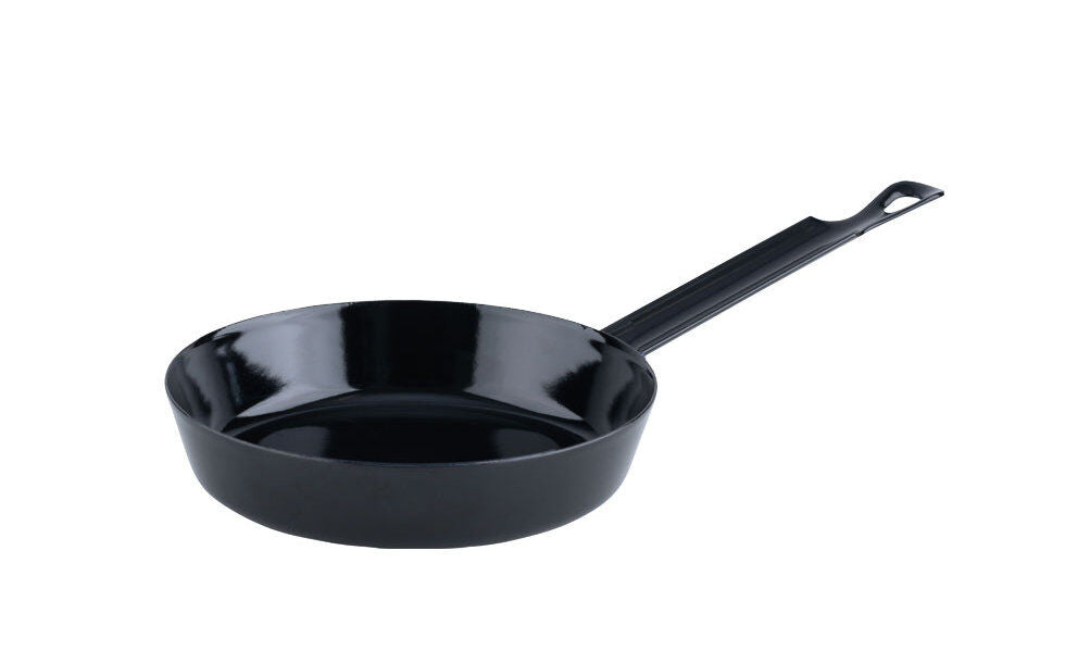 RIESS 0447-022 Mini Emaillepfanne 16 cm, Emaille, schwarz