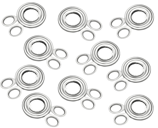 10er SET METALTEX Eierköpfer aus INOX mit praktischen Sicherheits-Scherengriffen / Eieröffner / Frühstückszubehör / Köpfer