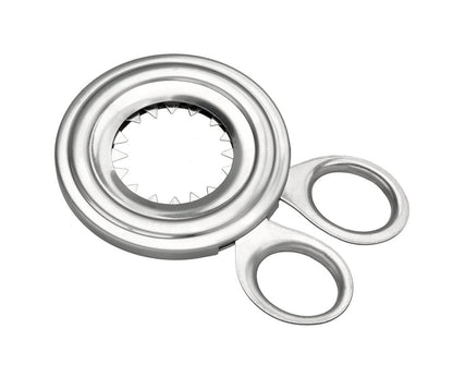 10er SET METALTEX Eierköpfer aus INOX mit praktischen Sicherheits-Scherengriffen / Eieröffner / Frühstückszubehör / Köpfer