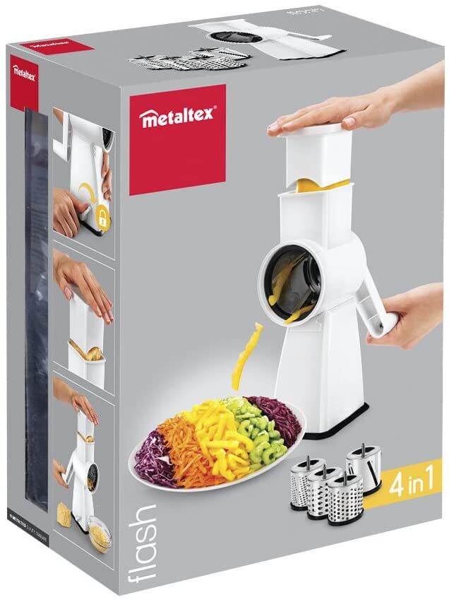METALTEX 251626084 Küchenhobel flash mit 4 verschiedenen Inox Einsätzen