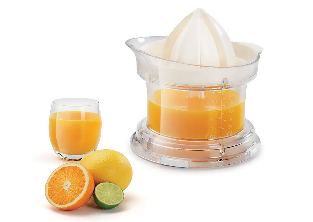 Metaltex 252005000 Zitruspresse CITRUS+ mit austauschbaren Presskegeln / Saftpresse