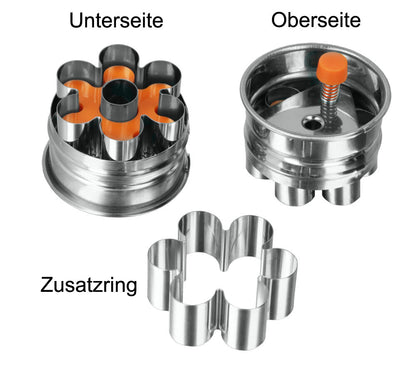 METALTEX 252373010 Linzer-Ausstecher ROSETTE / Ausstechform / Plätzchenform