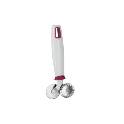 METALTEX 252582 Doppel-Teigrädchen, glatt und gezahnt, Inox/PP