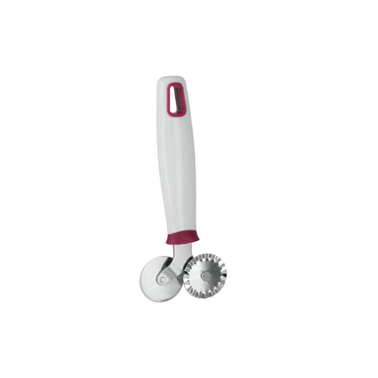 METALTEX 252582 Doppel-Teigrädchen, glatt und gezahnt, Inox/PP