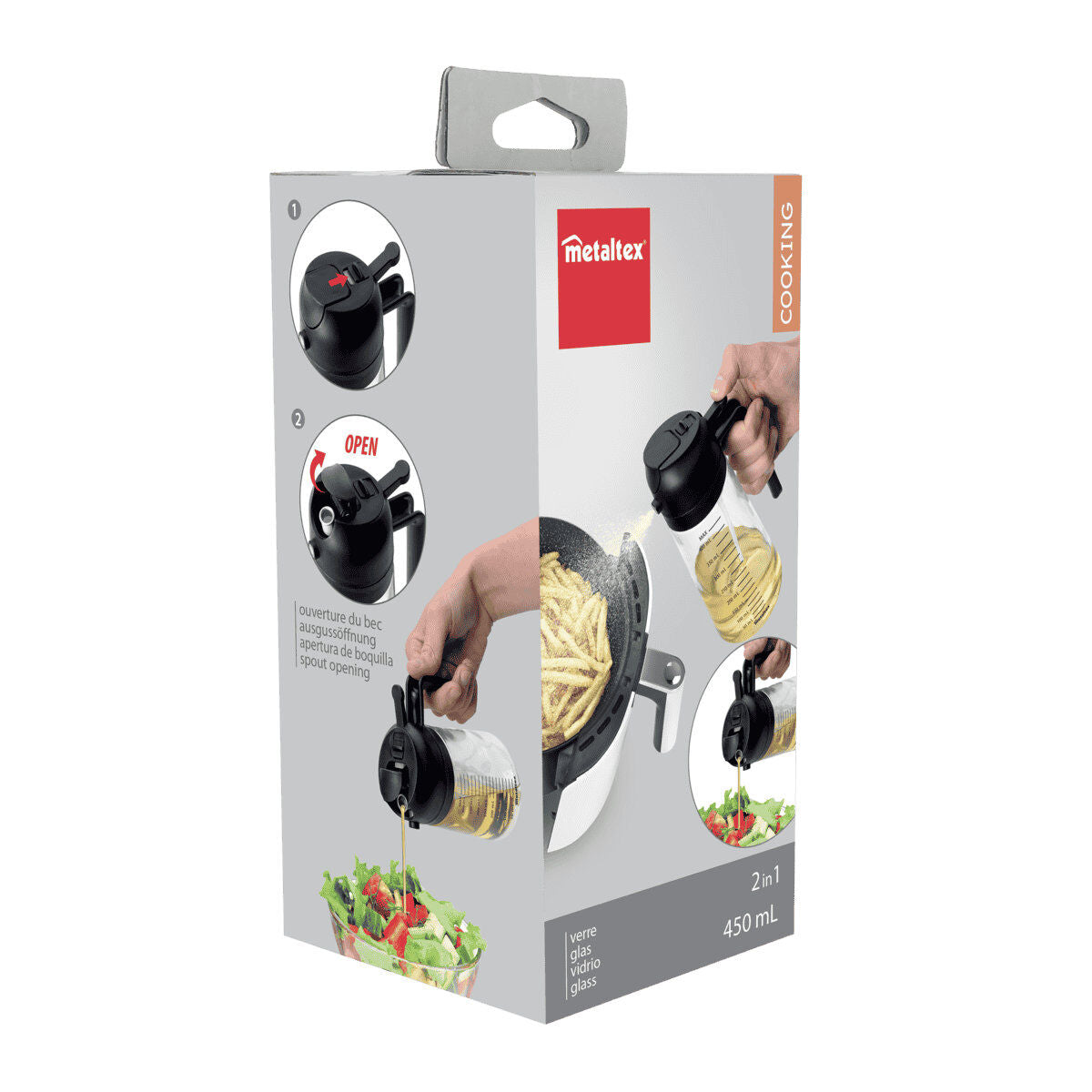 Metaltex 252856000 Essig- und Ölsprüher 400 ml / spice line