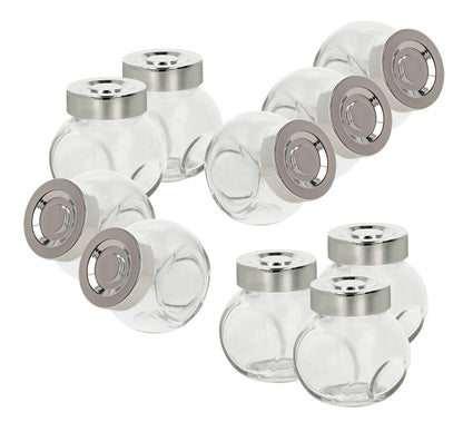 10er SET METALTEX 252890000 Vorratsglas mit Deckel 50 ml / Gewürzglas