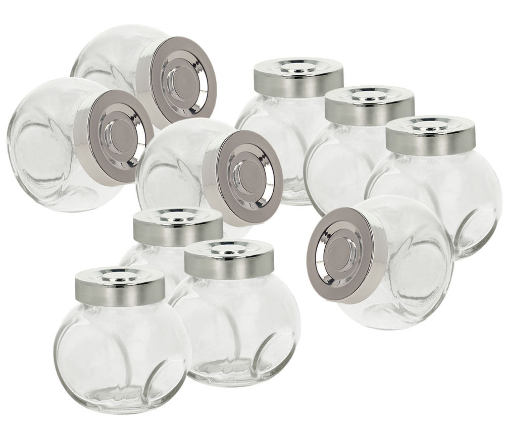 10er SET METALTEX 252891000 Vorratsglas mit Deckel 200 ml / Gewürzglas