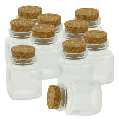 10er SET METALTEX 252892000 Vorratsglas mit Korkdeckel 100 ml / Gewürzglas